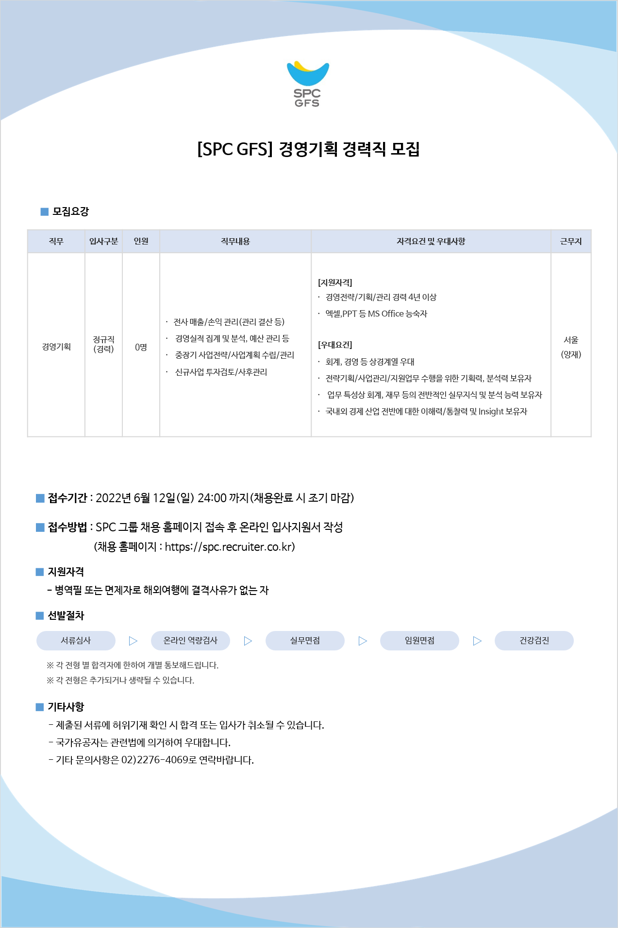 SPC GFS 경영기획