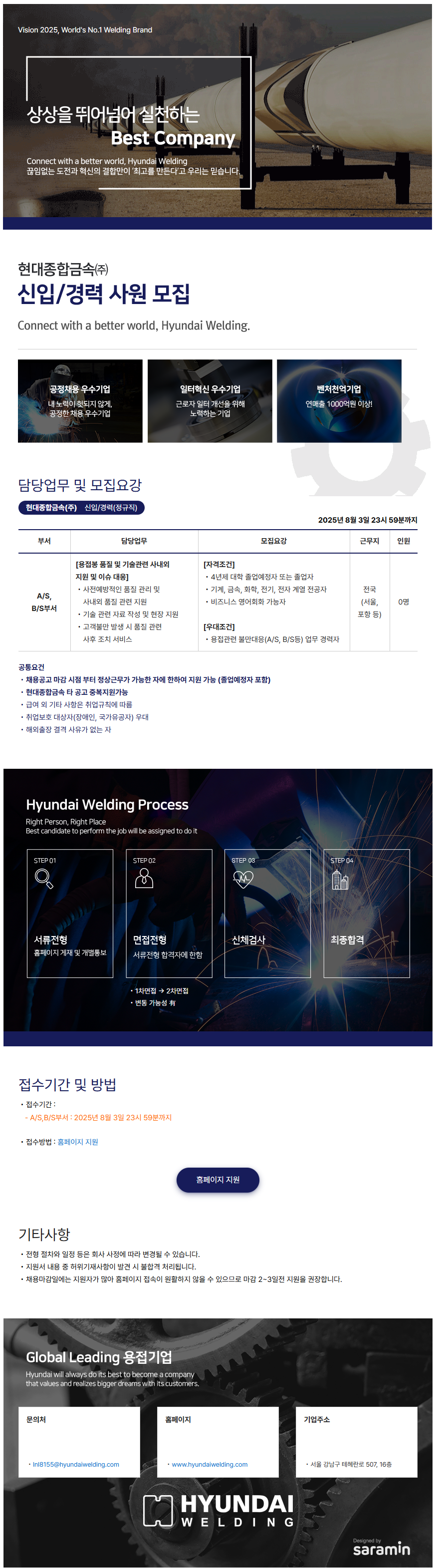 현대종합금속 신입/경력사원모집