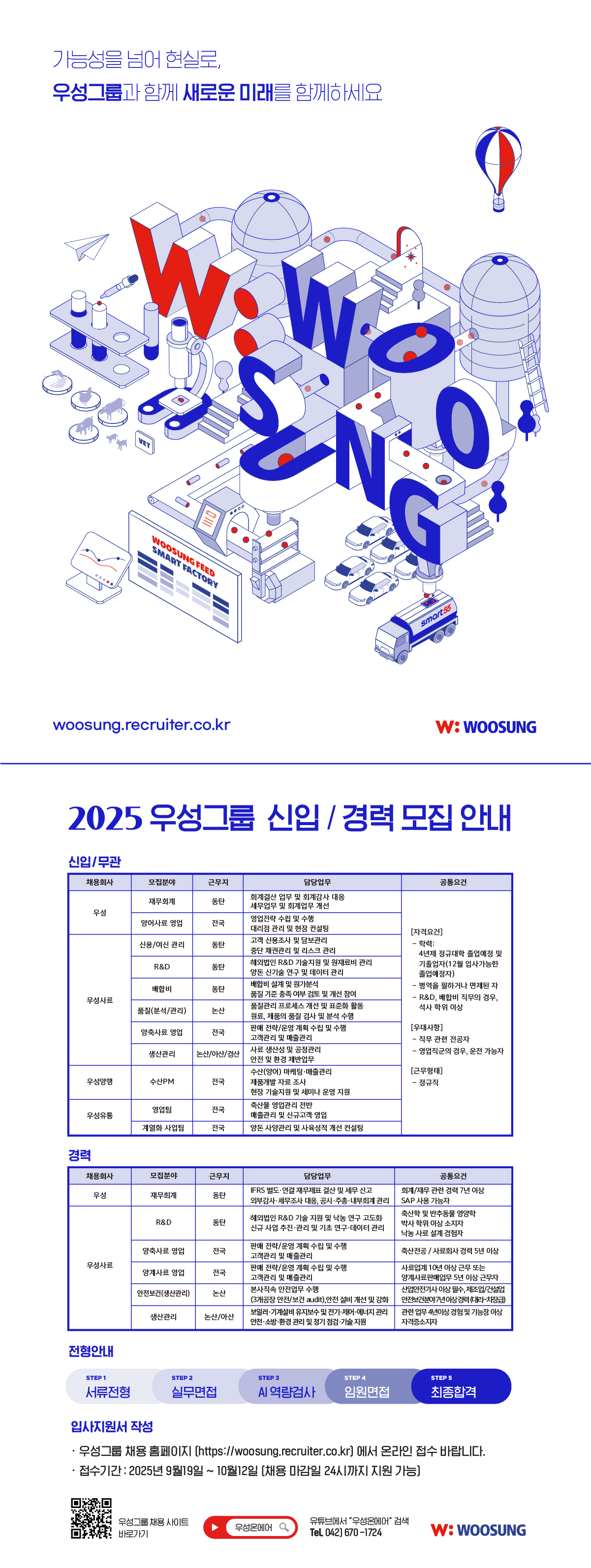 우성그룹 2025 신입/경력 모집 안내