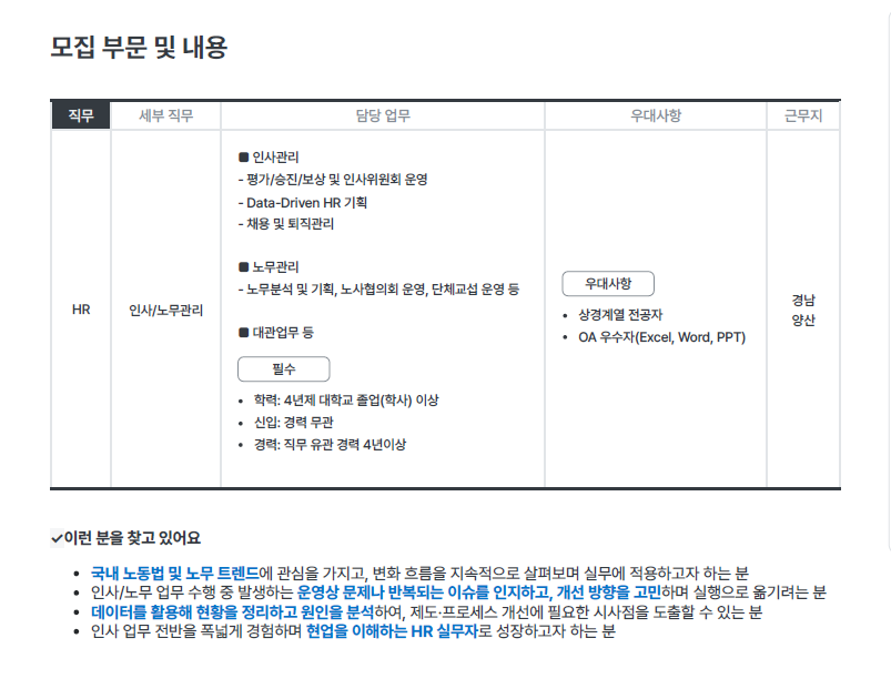 화승R&A HR 신입/경력 수시채용