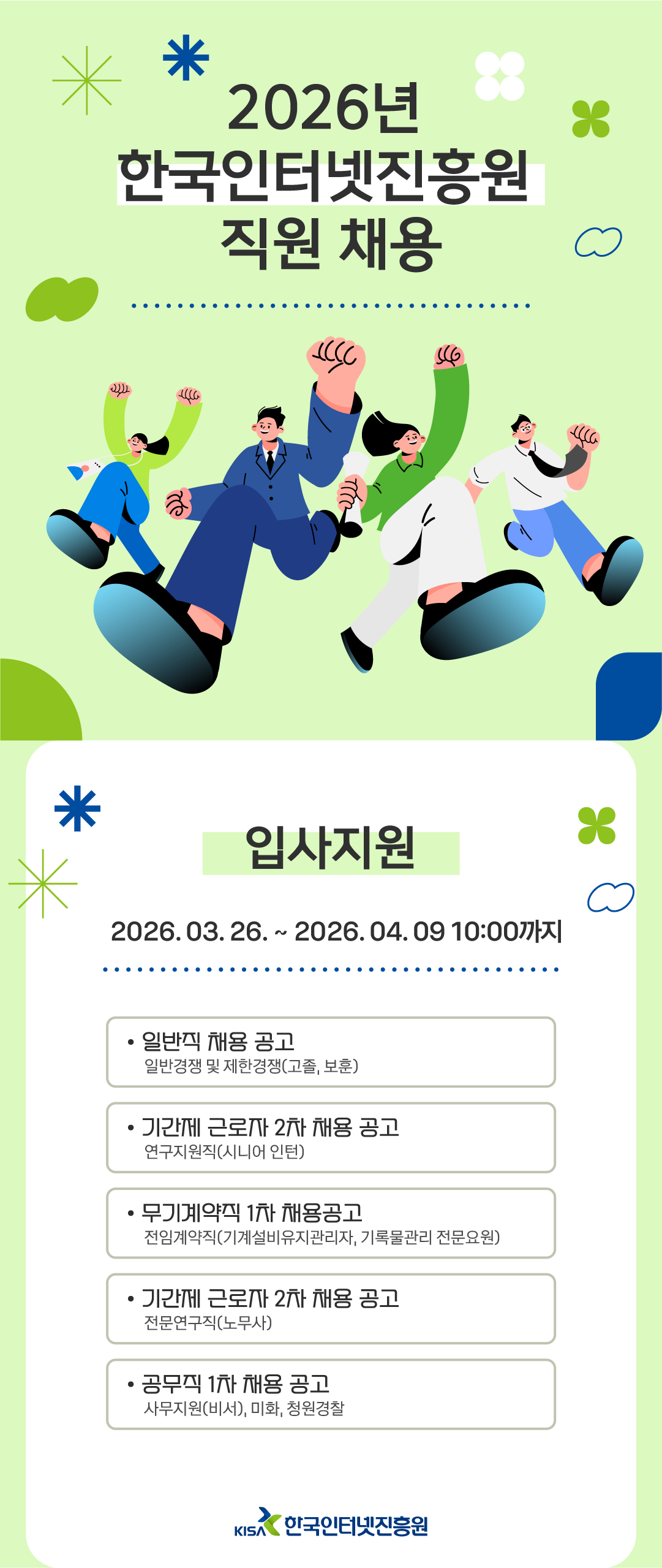 한국인터넷진흥원 2026년 직원 채용