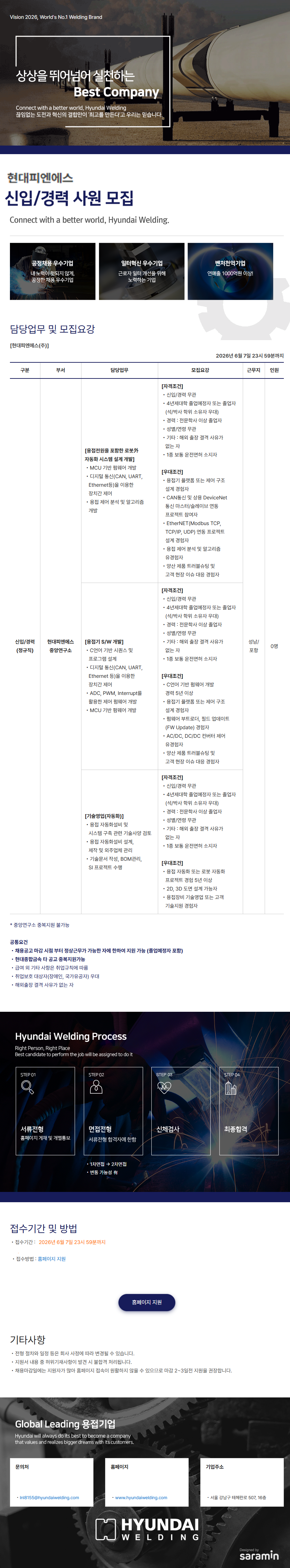 현대종합금속 신입/경력사원 모집