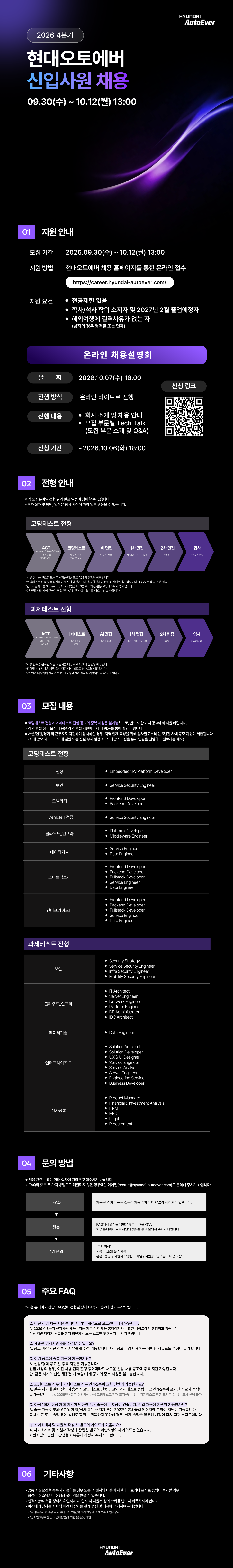 현대오토에버 2026 4분기 신입사원 채용