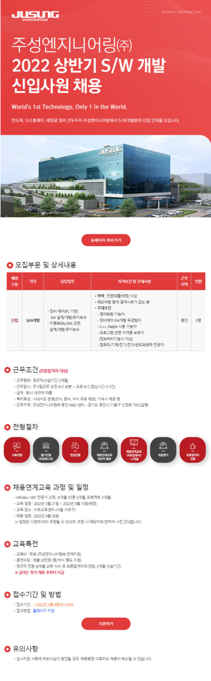 주성엔지니어링 채용공고 상반기 S/W 개발 신입사원 채용 | 자소서 문항, 지원자 스펙 분석까지